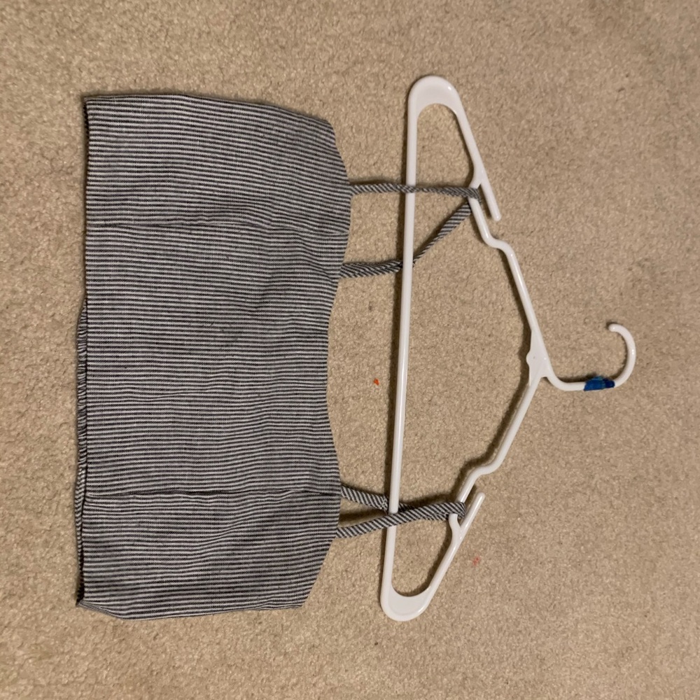 Brandy Melville Navy Blue and White Stripped Tank